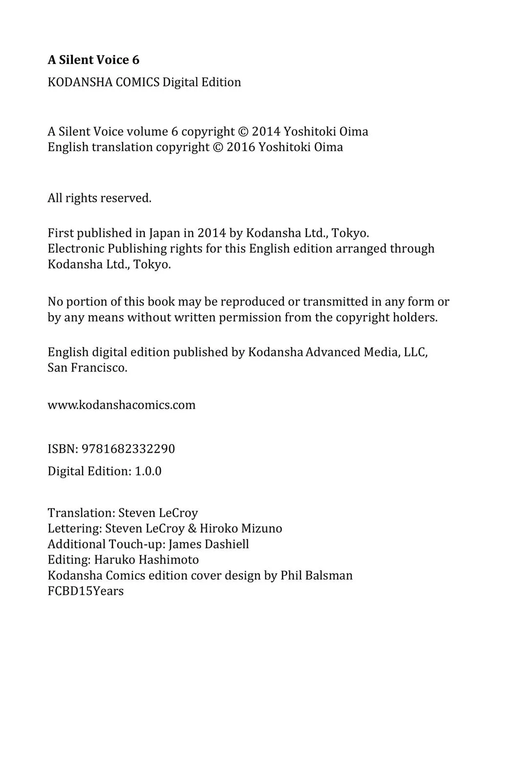 Read A Silent Voice (en) Manga Online