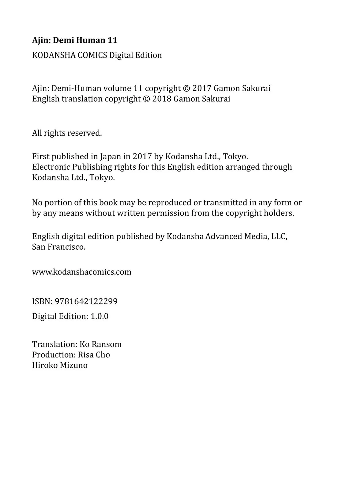 Read Ajin - Demi Human (en) Manga Online