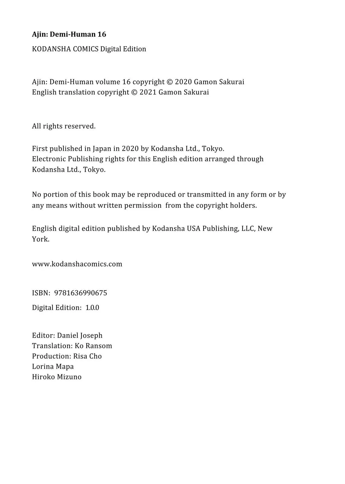 Read Ajin - Demi Human (en) Manga Online