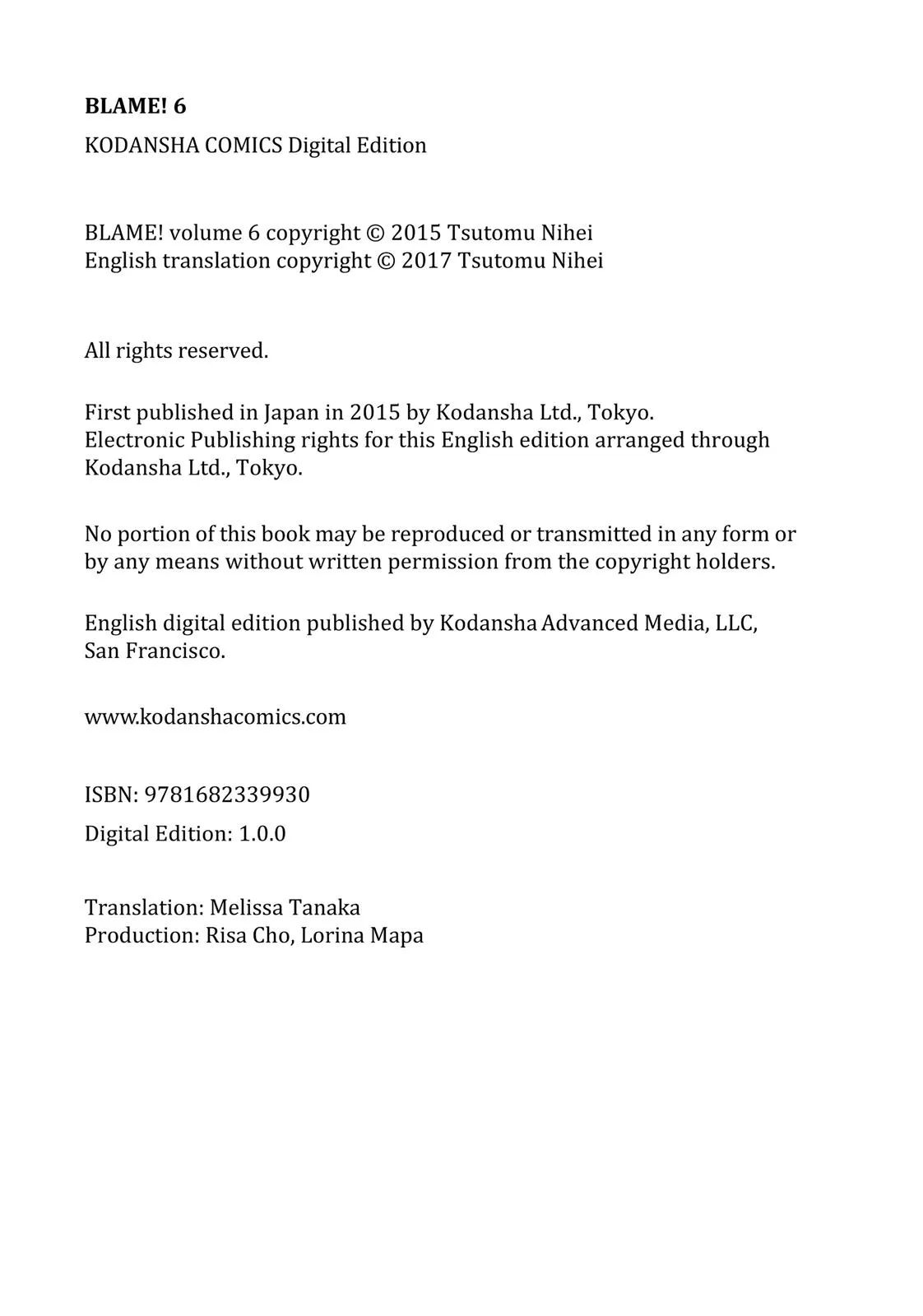 Read BLAME! (en) Manga Online