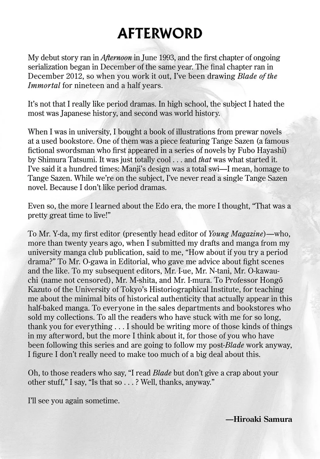 Read Blade of the Immortal (en) Manga Online