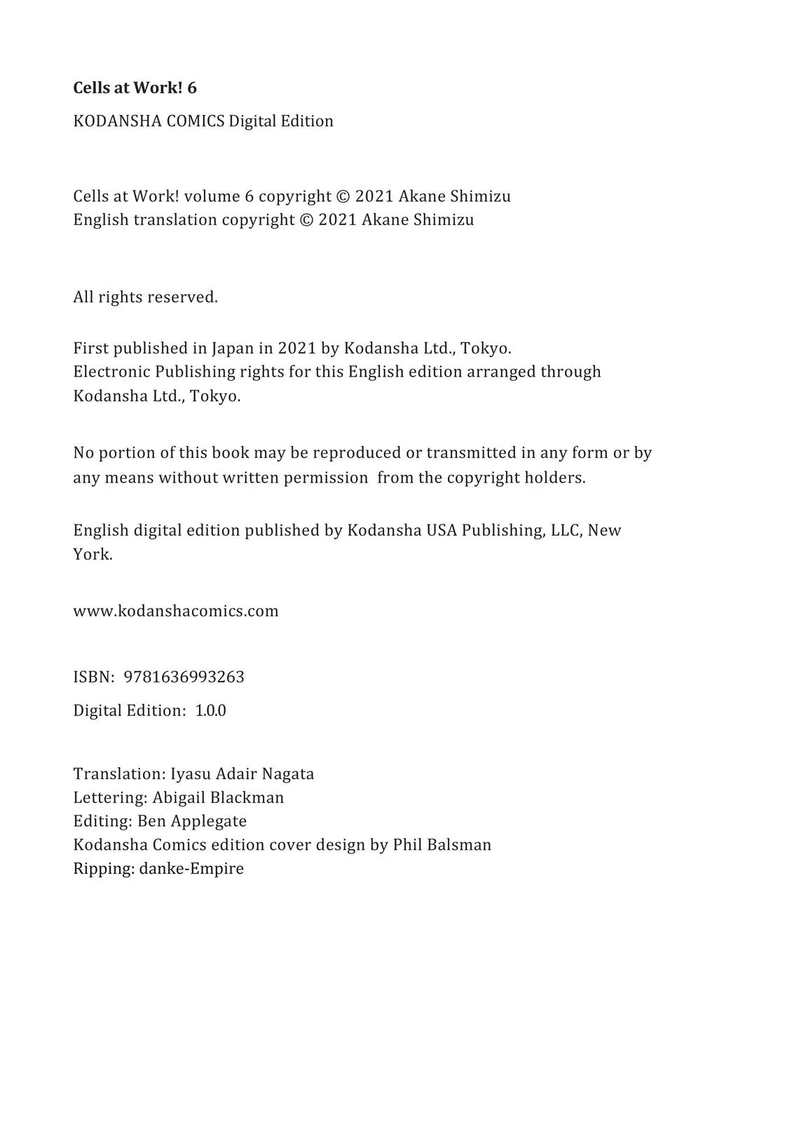 Read Cells at Work! (en) Manga Online