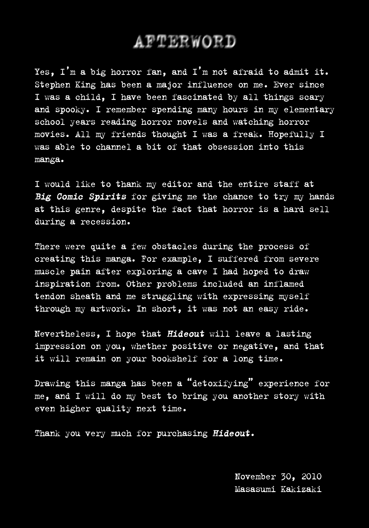 Read Hideout (en) Manga Online