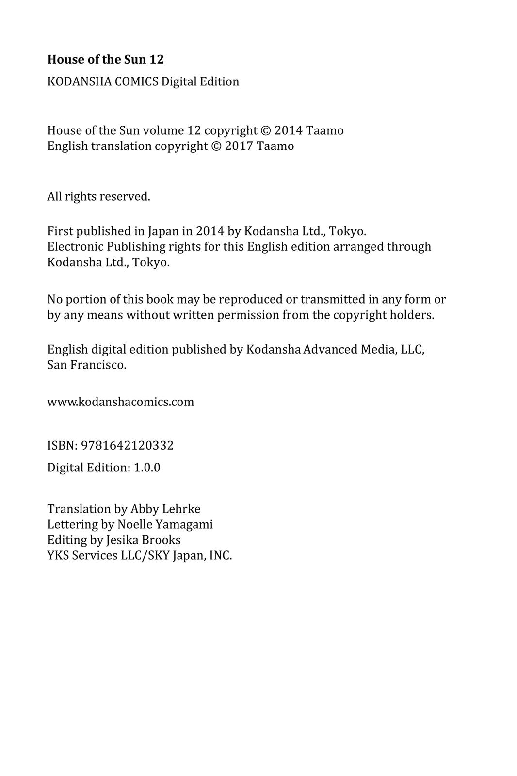 Read House of the Sun (en) Manga Online