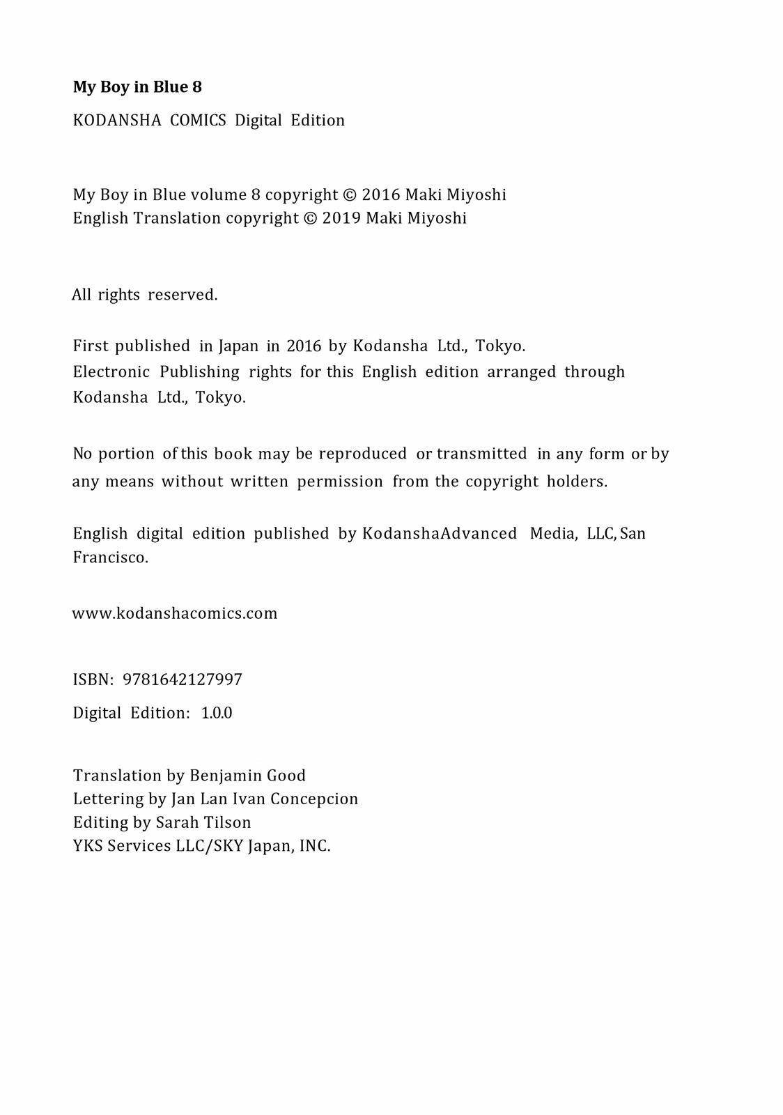 Read My Boy in Blue (en) Manga Online