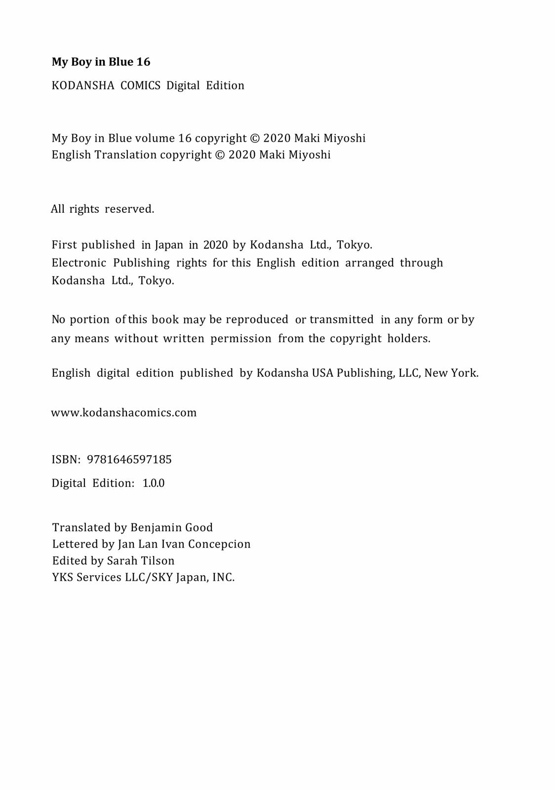 Read My Boy in Blue (en) Manga Online