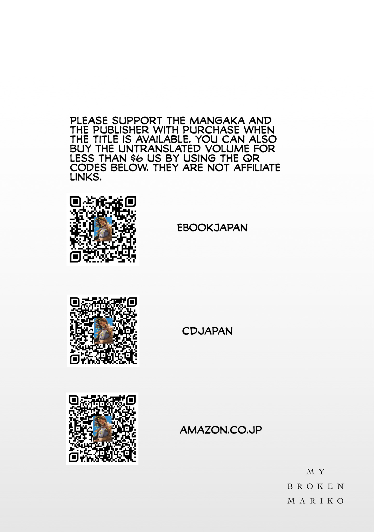 Read My Broken Mariko (en) Manga Online