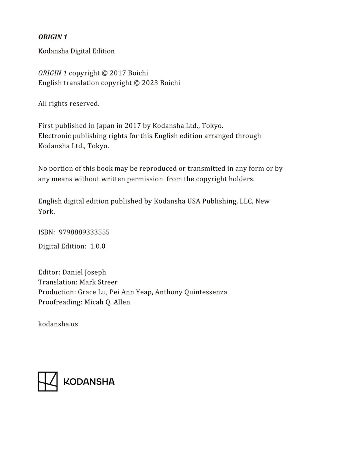 Read Origin (en) Manga Online