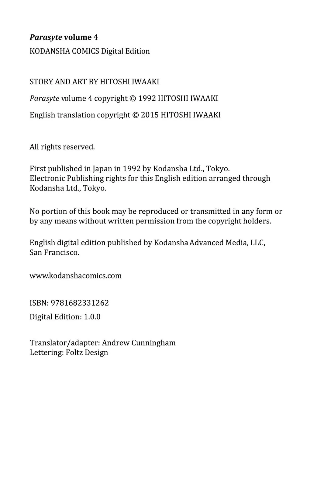 Read Parasyte (en) Manga Online