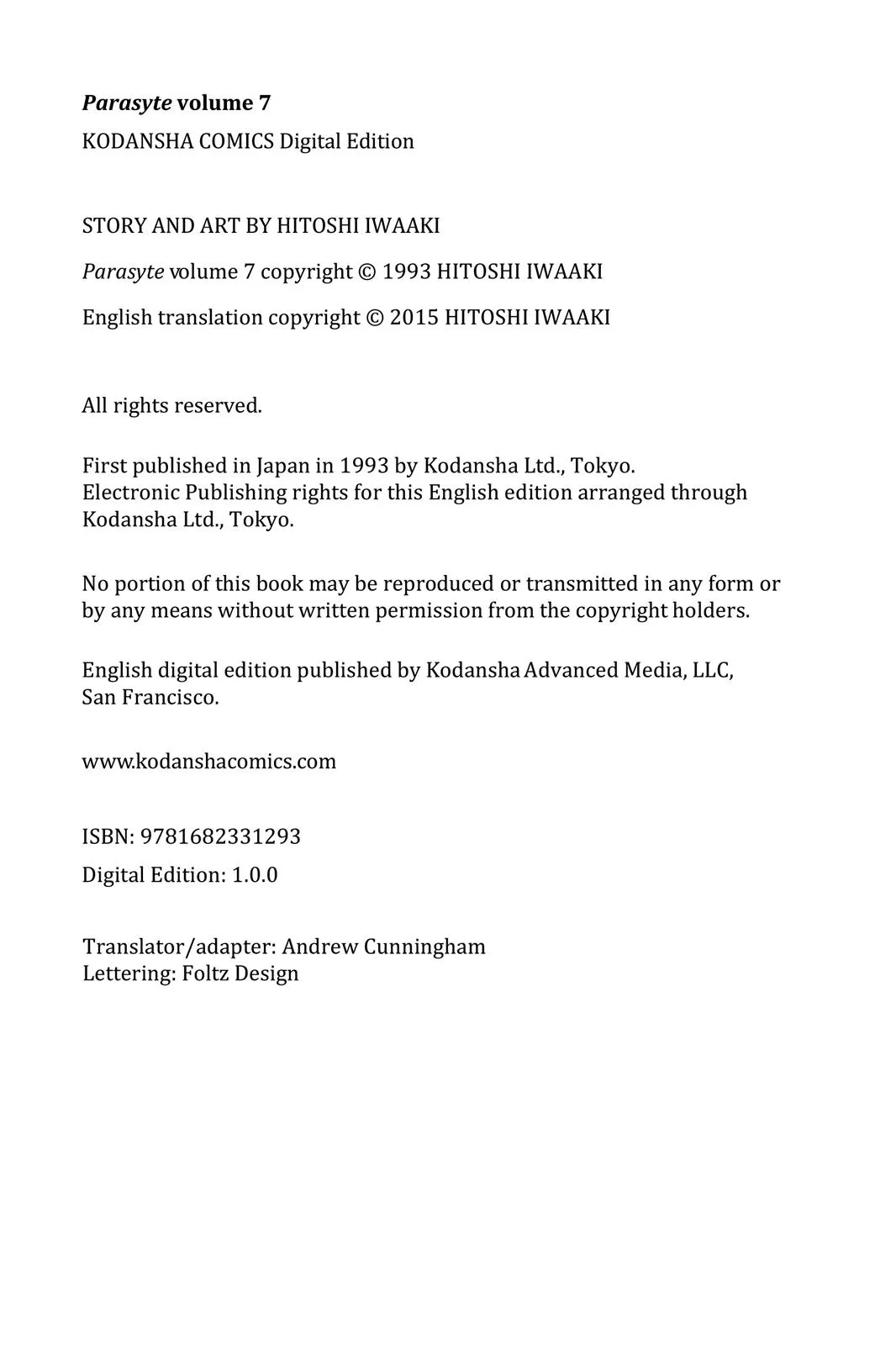 Read Parasyte (en) Manga Online