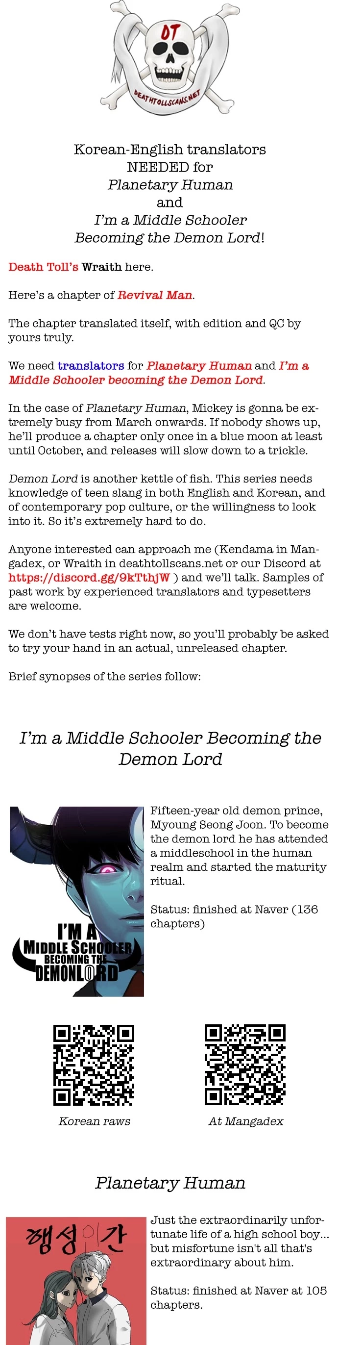 Read Revival Man (en) Manga Online