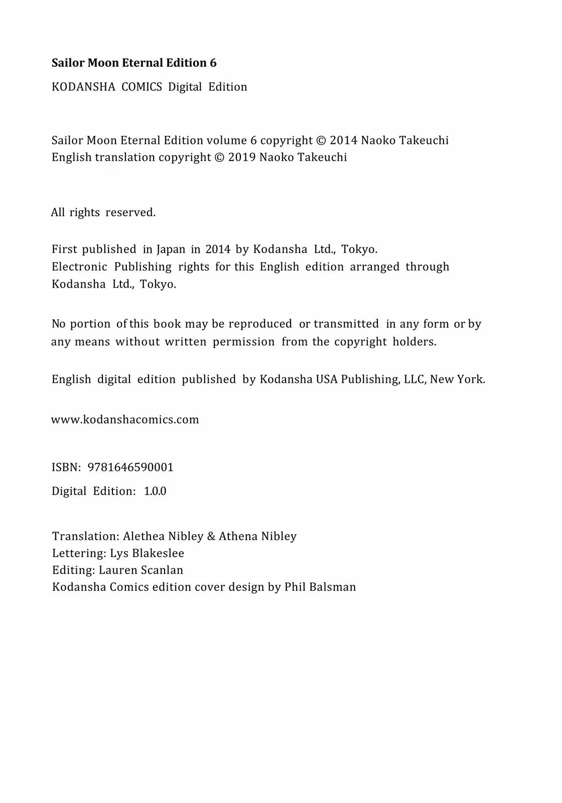 Read Sailor Moon (en) Manga Online