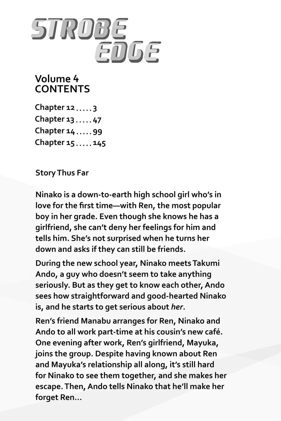 Read Strobe Edge (en) Manga Online