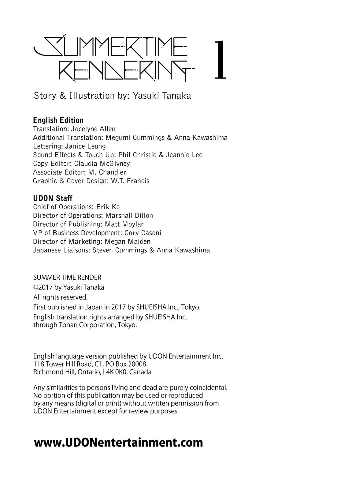 Read Summertime Rendering (en) Manga Online