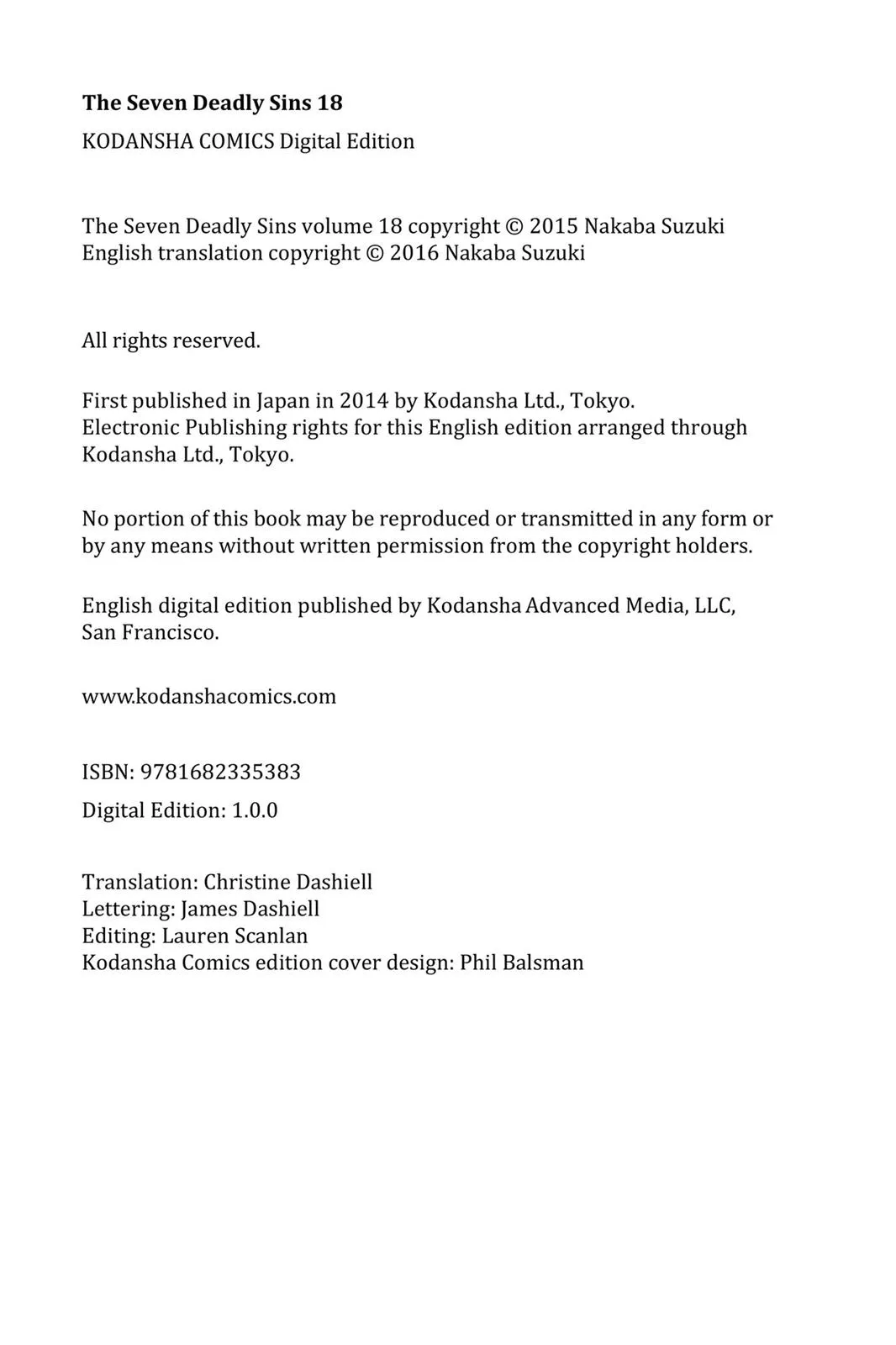 Read The Seven Deadly Sins (en) Manga Online