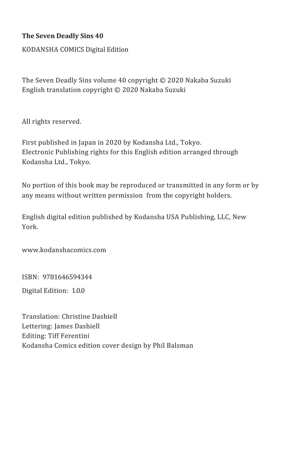 Read The Seven Deadly Sins (en) Manga Online