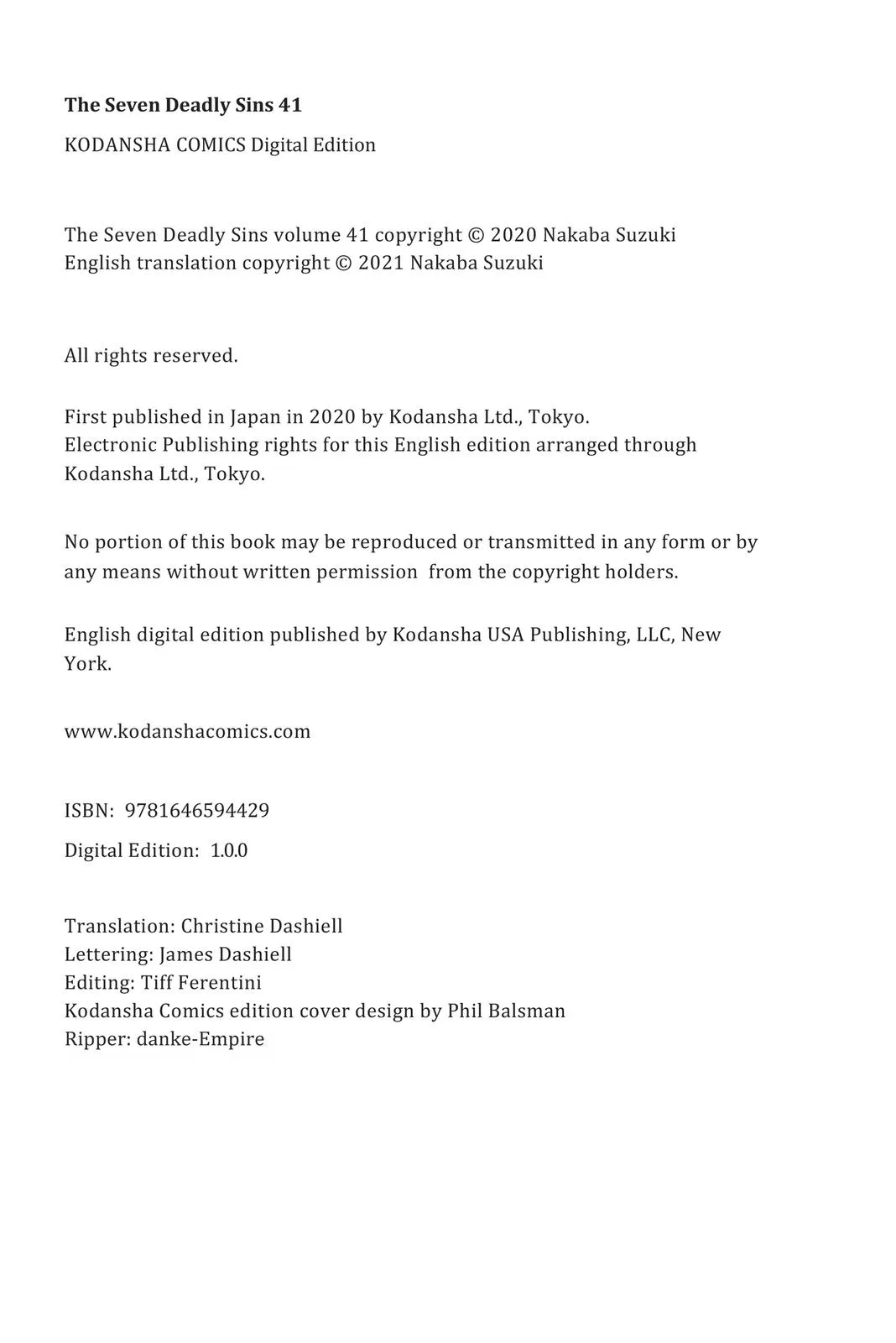 Read The Seven Deadly Sins (en) Manga Online