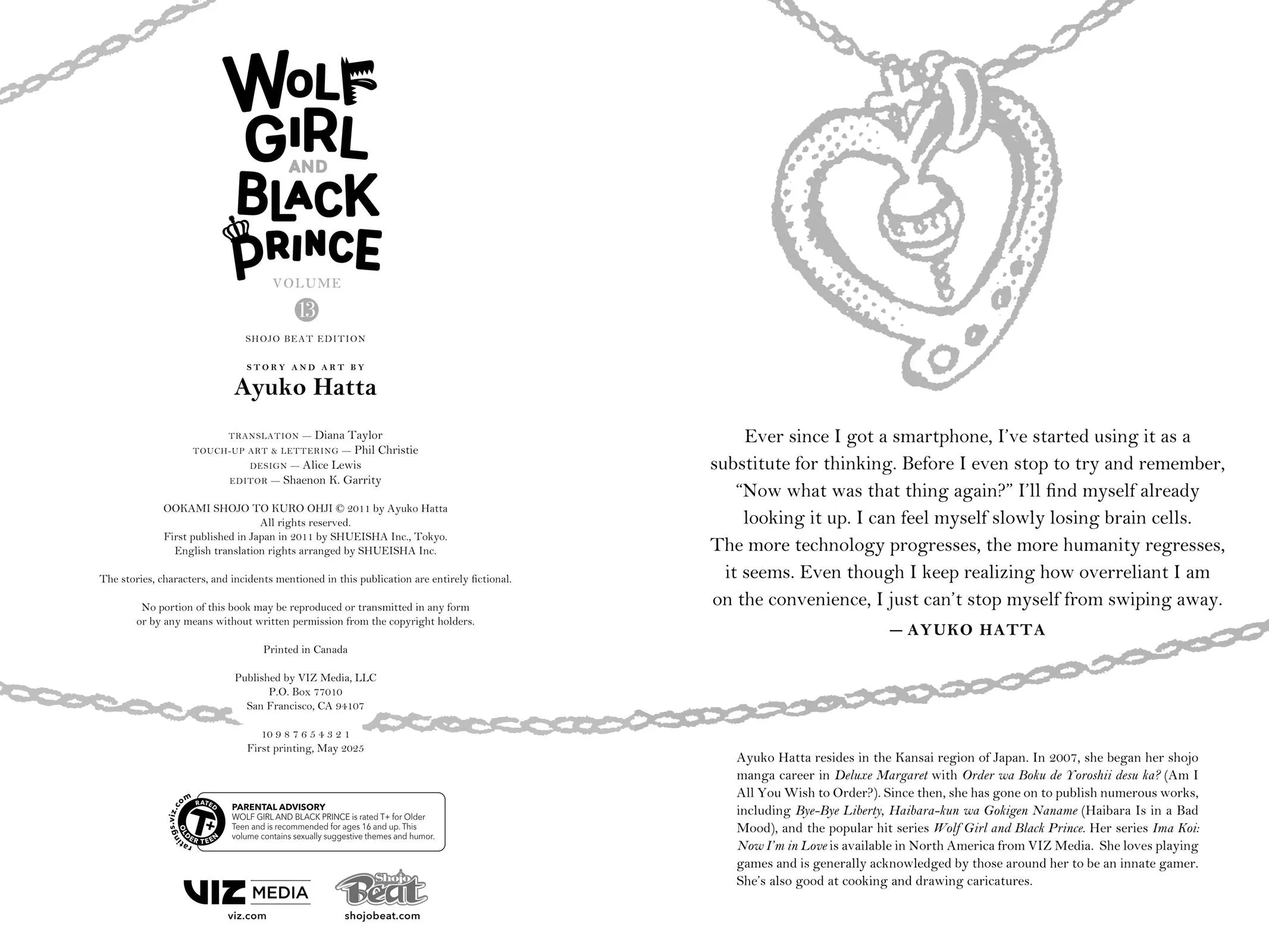 Read Wolf Girl and Black Prince (en) Manga Online
