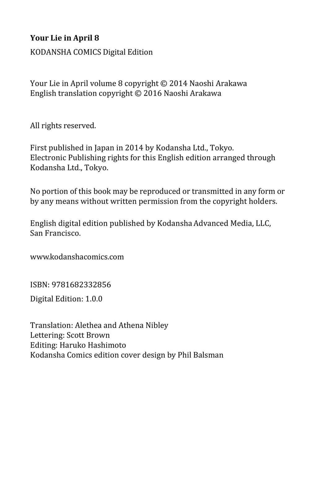 Read Your Lie in April (en) Manga Online