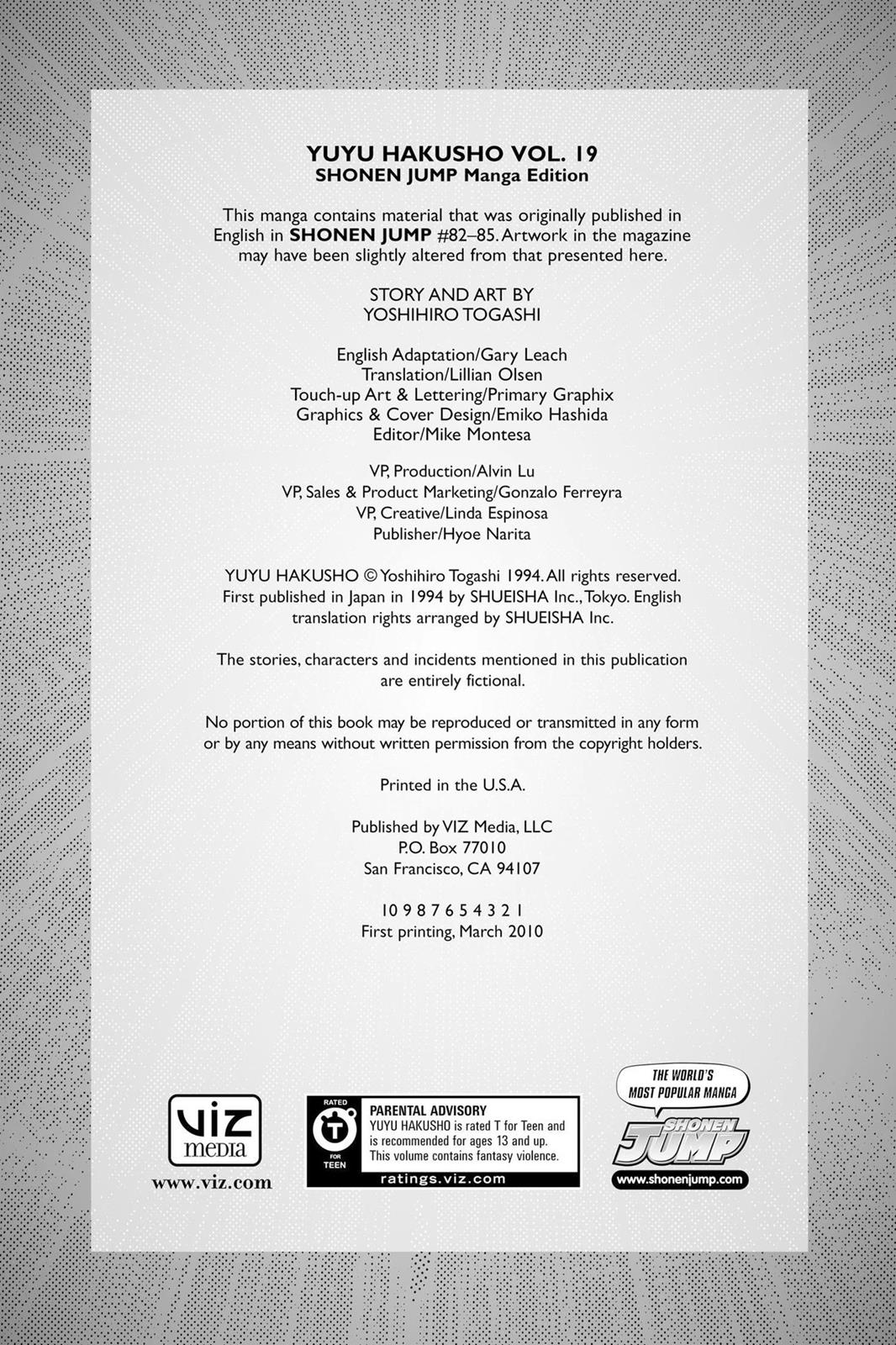 Read Yu Yu Hakusho (en) Manga Online