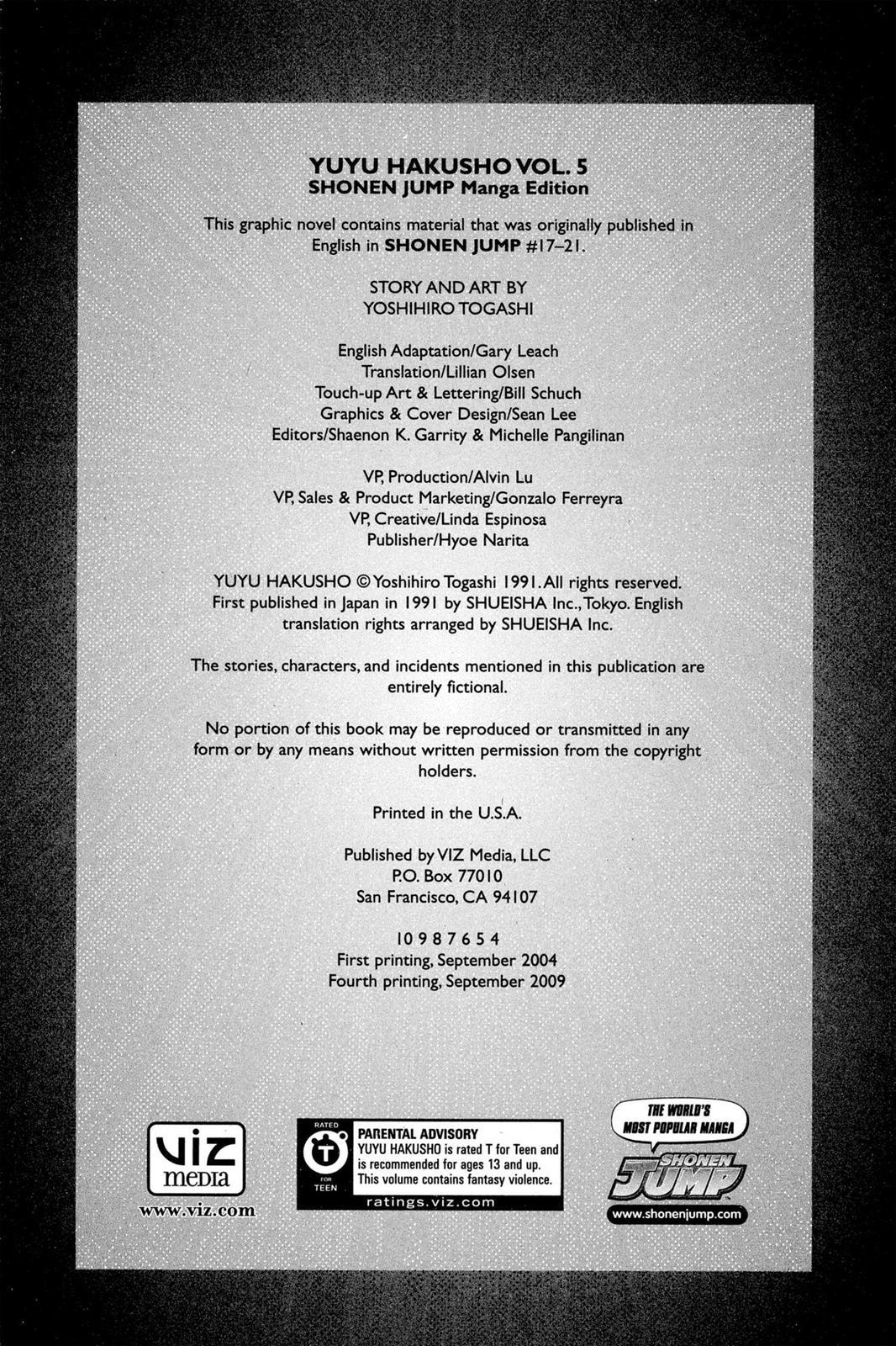 Read Yu Yu Hakusho (en) Manga Online