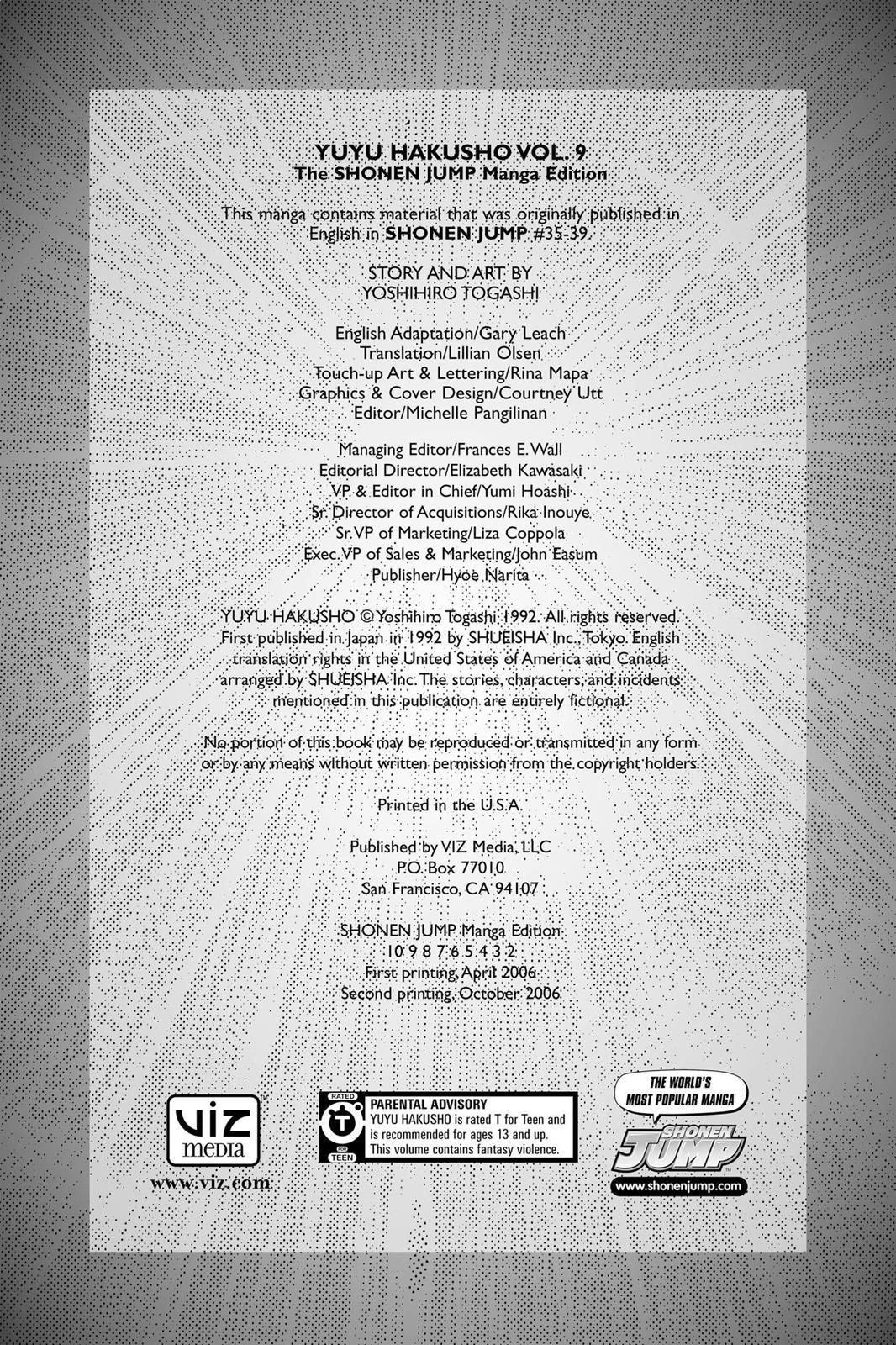 Read Yu Yu Hakusho (en) Manga Online