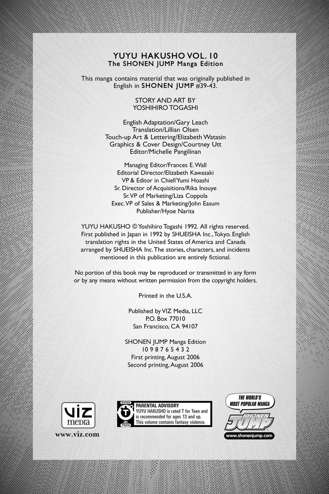 Read Yu Yu Hakusho (en) Manga Online