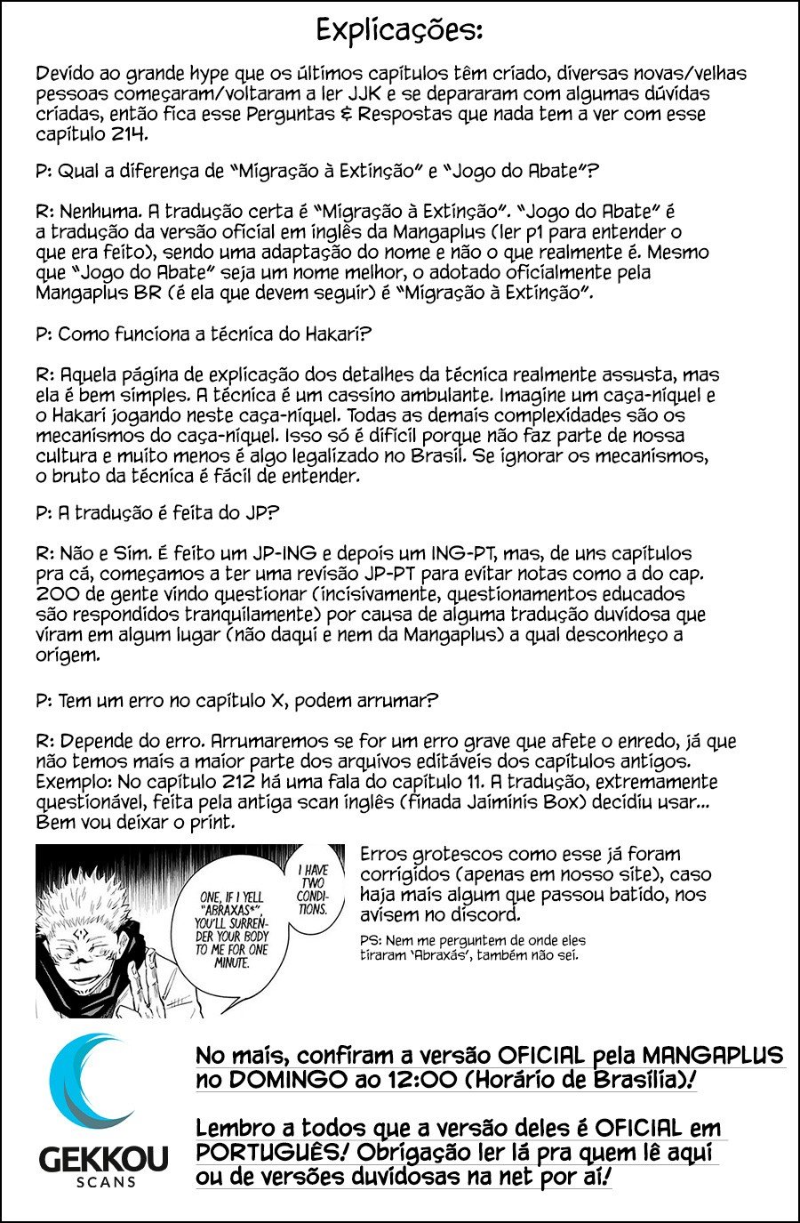 Read Jujutsu Kaisen (pt) Manga Online
