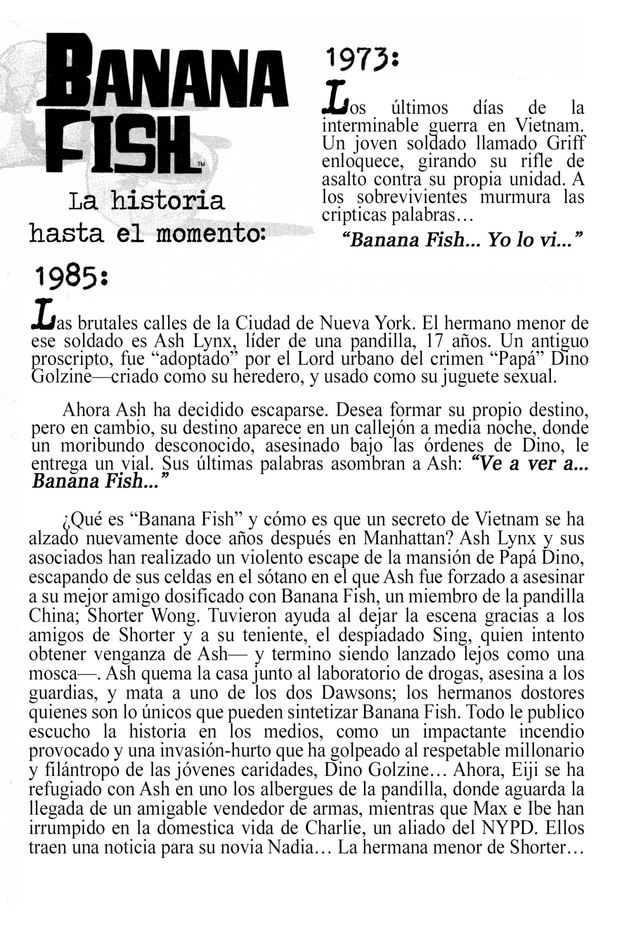 Read Banana Fish (es) Manga Online