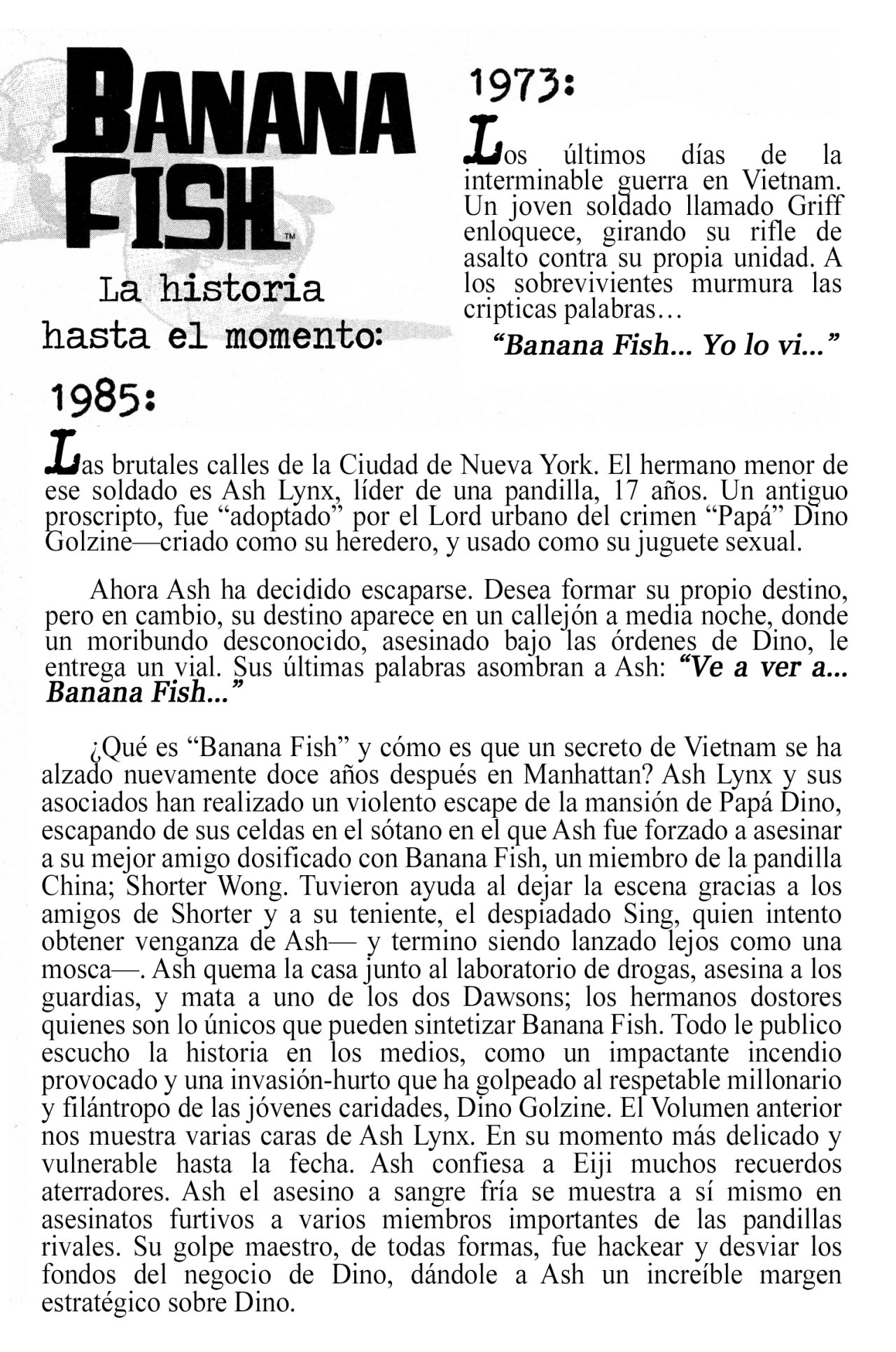 Read Banana Fish (es) Manga Online