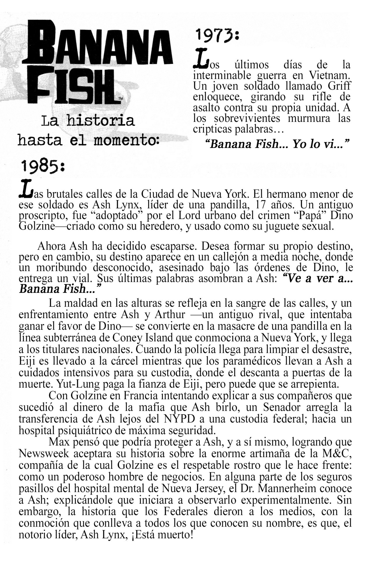 Read Banana Fish (es) Manga Online