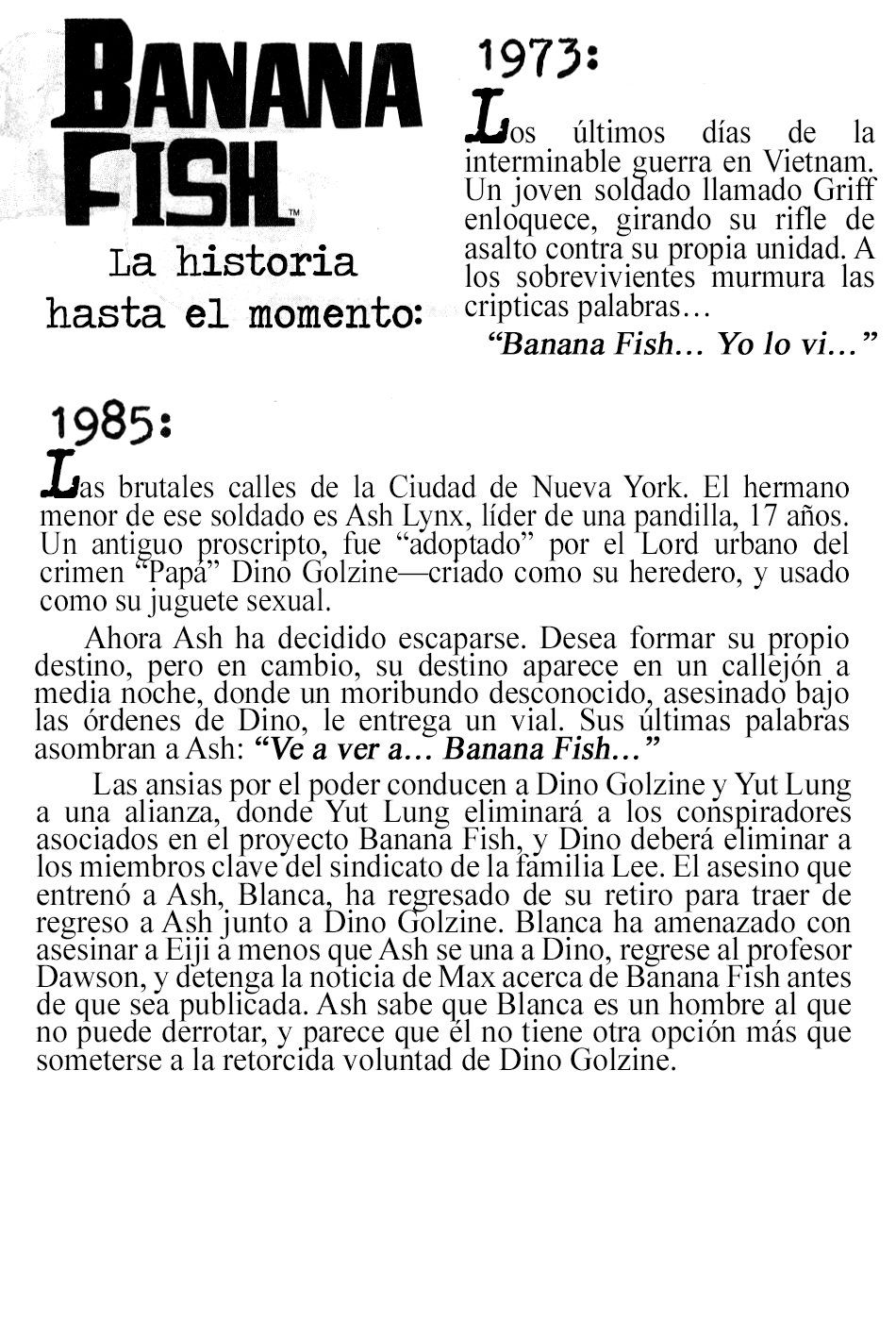 Read Banana Fish (es) Manga Online