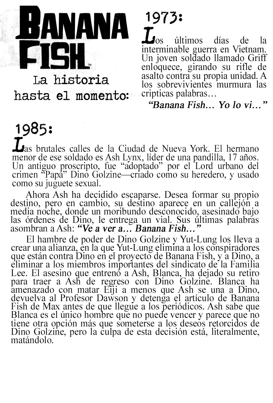 Read Banana Fish (es) Manga Online