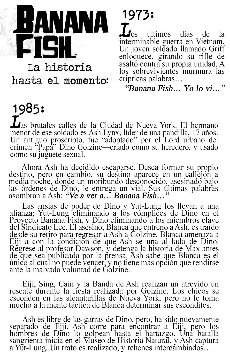 Read Banana Fish (es) Manga Online