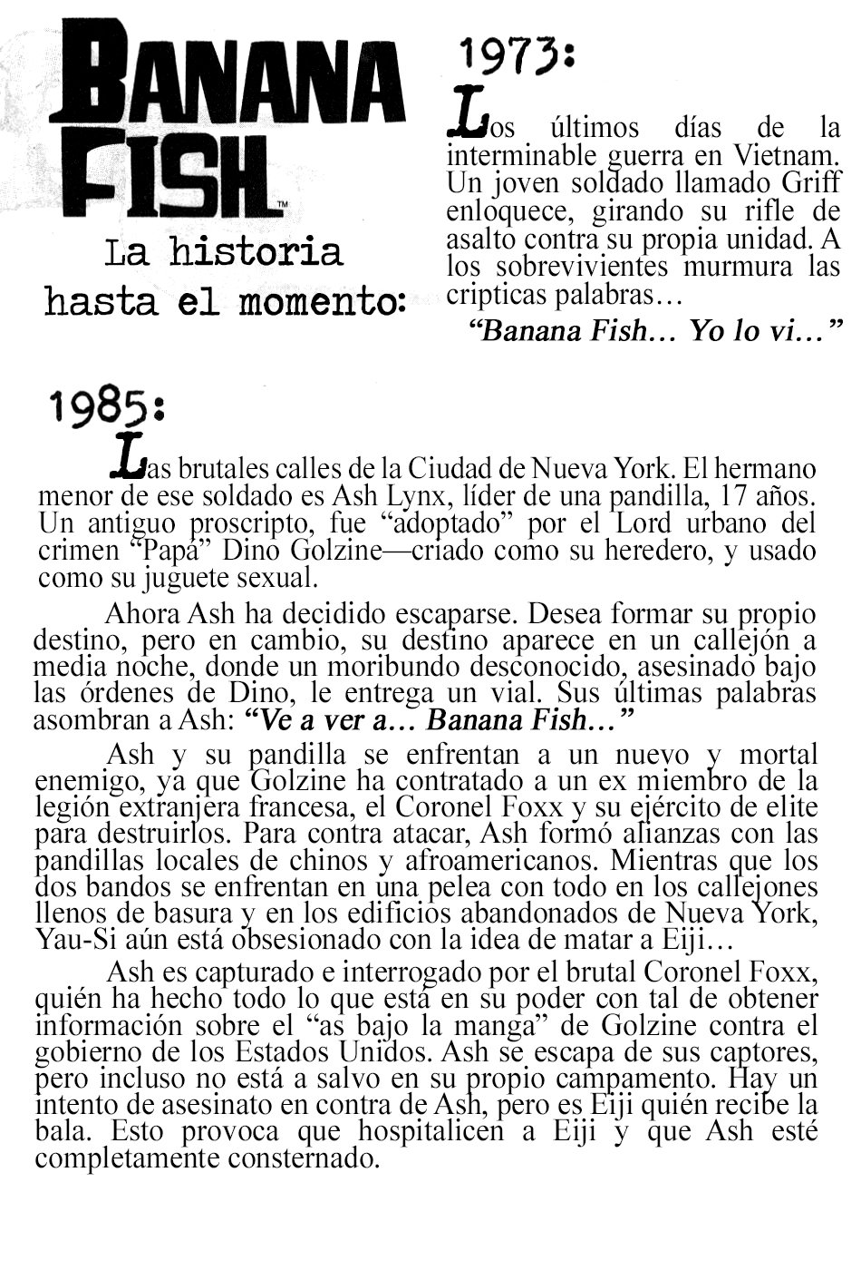 Read Banana Fish (es) Manga Online