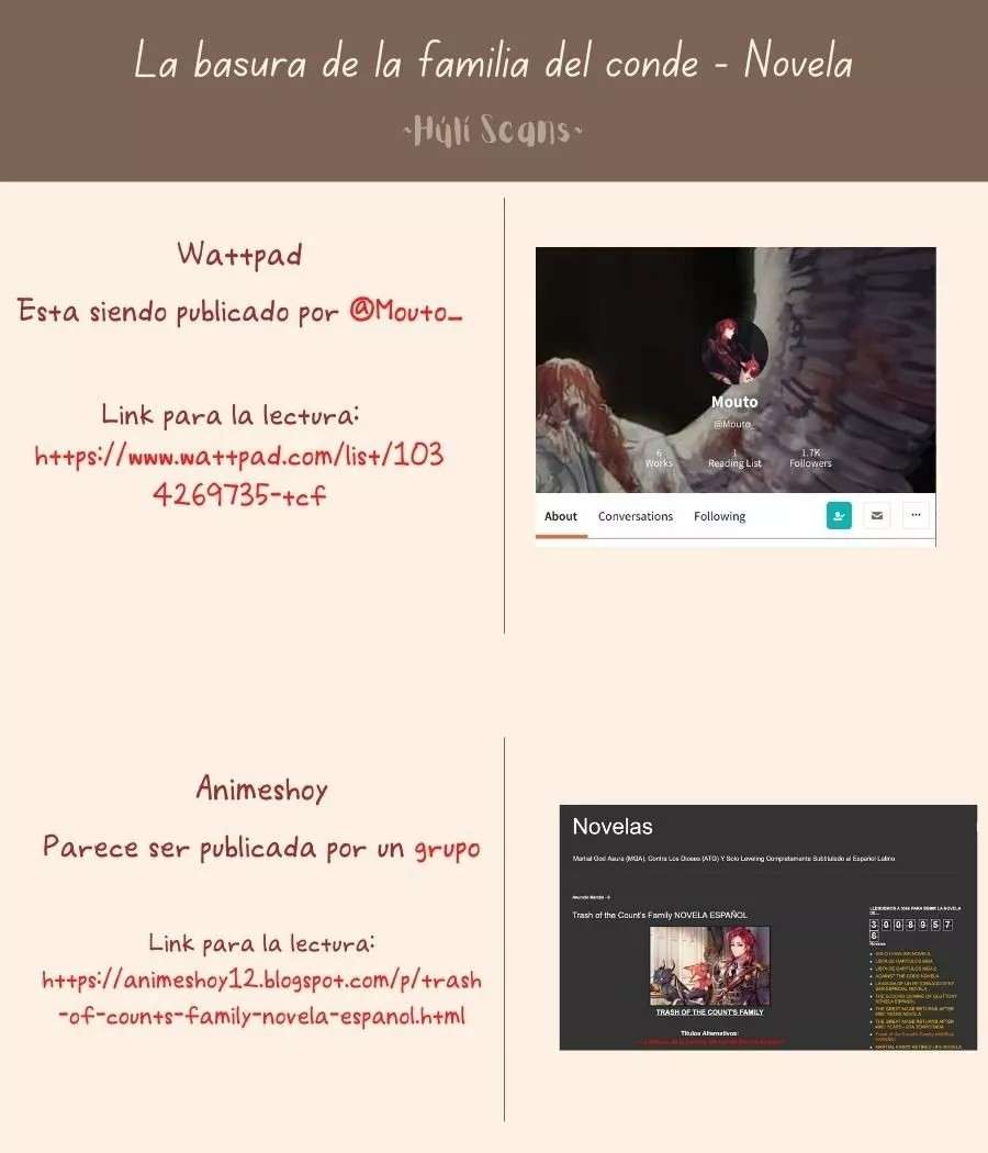 Read The Trash Of The Count's Family - Novela (es) Manga Online