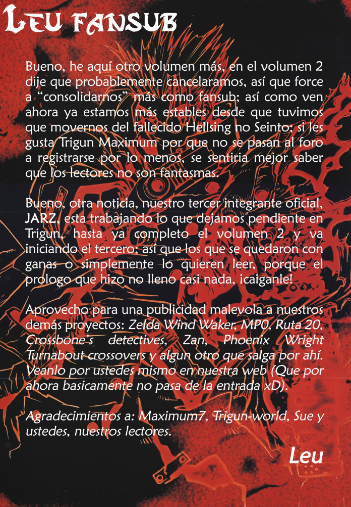 Read Trigun Maximum (es) Manga Online